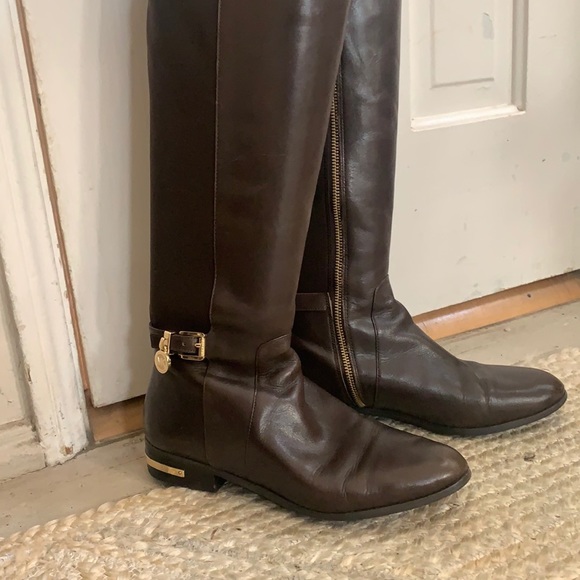 Michael Kors brown leather boots - Picture 1 of 4